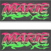 Marie Vorname Name Graffiti Aufkleber Sticker (Vorderseite)