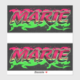 Marie Vorname Name Graffiti Aufkleber Sticker