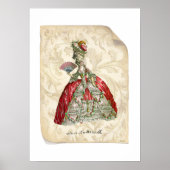 MarieAntoinette Manuscript Print Poster (Vorne)