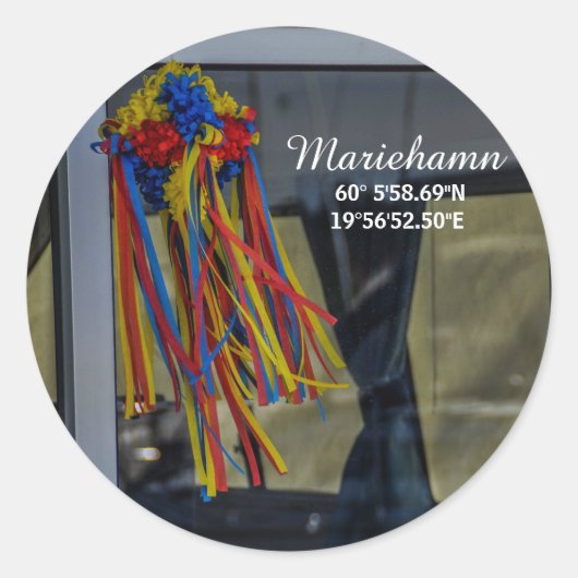 Mariehamn, Åland Runder Aufkleber (Vorderseite)