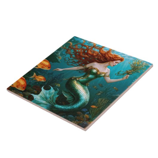 "Marielle" - Schöne TanzMeerjungfrau Fliese (Seite)