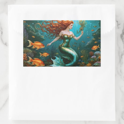 "Marielle" - Schöne TanzMeerjungfrau Rechteckiger Aufkleber (Tasche)