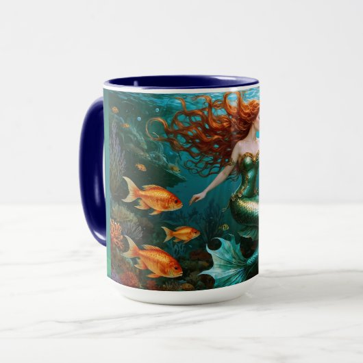 "Marielle" - Schöne TanzMeerjungfrau Tasse (Vorderseite Links)