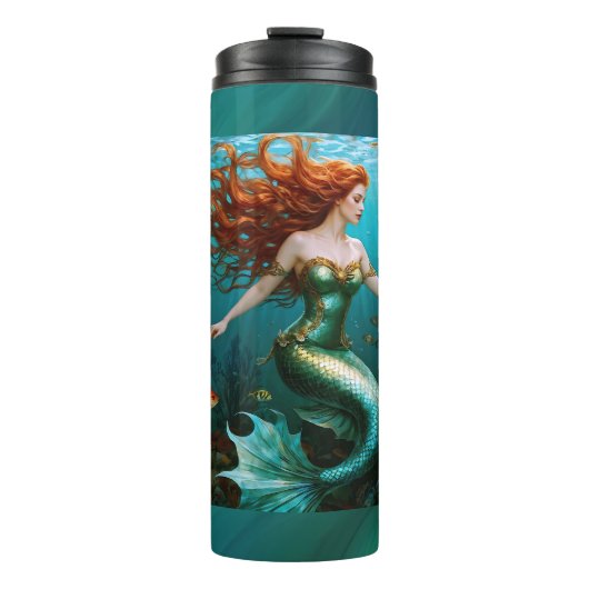 "Marielle" - Schöne TanzMeerjungfrau Thermosbecher (Vorderseite)