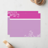 Marielle Shimmer Bat Mitzvah Vielen Dank Mitteilungskarte (Vorderseite/Rückseite Beispiel)