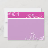 Marielle Shimmer Bat Mitzvah Vielen Dank Mitteilungskarte (Rückseite)