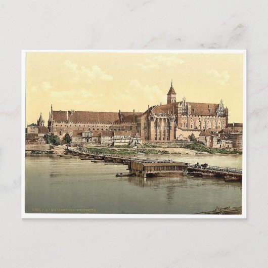 Marienburg, Westseite, Preußen, Deutschland (d.h.  Postkarte (Vorderseite)