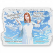 Marienerscheinung in den Himmel Aufkleber (Vorderseite)