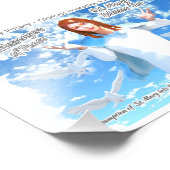 Marienerscheinung in den Himmel Fotodruck (Ecke)