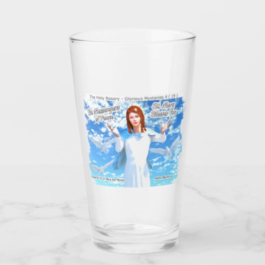 Marienerscheinung in den Himmel Glas (Vorderseite)