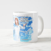 Marienerscheinung in den Himmel Jumbo-Tasse (Vorderseite Rechts)