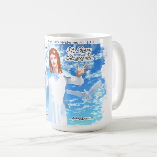 Marienerscheinung in den Himmel Kaffeetasse (VorderseiteRechts)