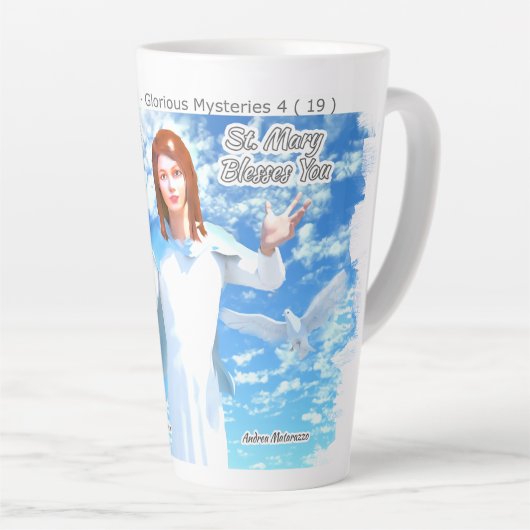 Marienerscheinung in den Himmel Milchtasse (Rechte Ecke)