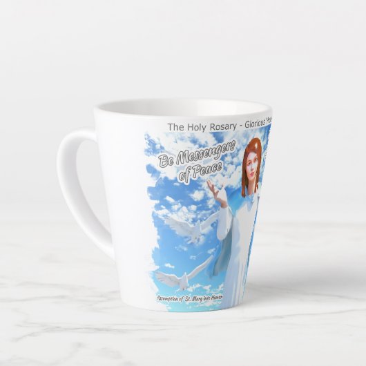 Marienerscheinung in den Himmel Milchtasse (Linke Ecke)