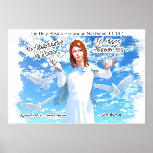 Marienerscheinung in den Himmel Poster (Vorne)