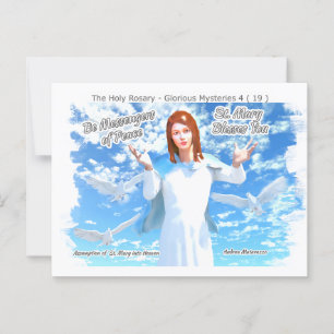 Marienerscheinung in den Himmel Postkarte