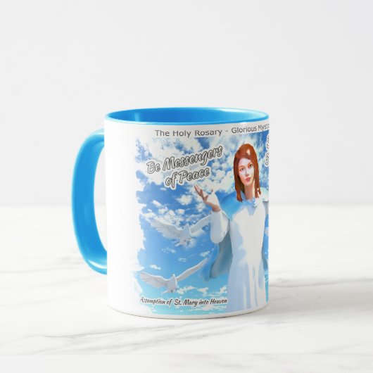 Marienerscheinung in den Himmel Tasse (Vorderseite Links)