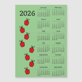 Marienkäfer 2026 Kalender Magnetkarte