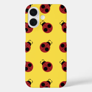 Marienkäfer 60er Retro cool rot gelb iPhone 16 Hülle