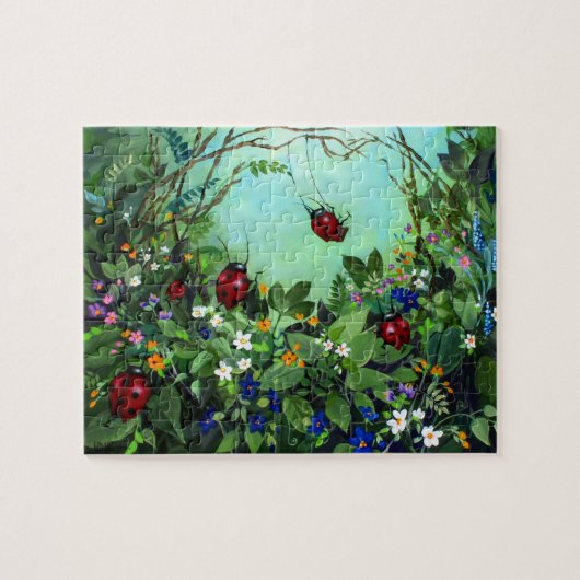 Marienkäfer am Spiel-Puzzlespiel Puzzle (Horizontal)