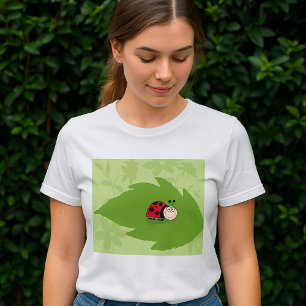 Marienkäfer Auf Einem Blatt Damen T-Shirt
