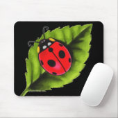 Marienkäfer auf einem Blatt Mousepad (Mit Mouse)