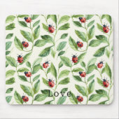 Marienkäfer auf grünen Blättern Garten Mousepad (Vorne)