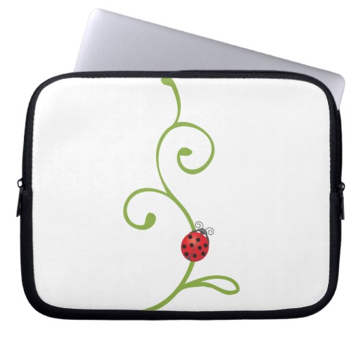 Marienkäfer auf Rebe Laptopschutzhülle (Vorderseite)