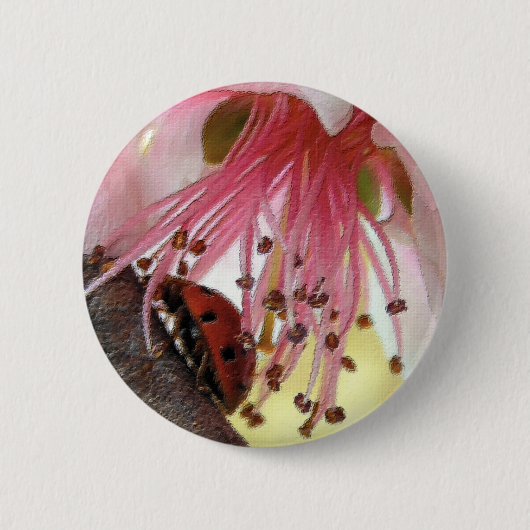Marienkäfer-Autowäsche-Knopf Button (Vorderseite)