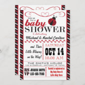 Marienkäfer-Babyparty-Einladung Einladung (Vorne/Hinten)