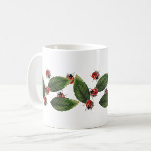 Marienkäfer Blatt Natur Insekt Käfer Vintage Marie Kaffeetasse