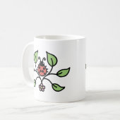 Marienkäfer-Blumen-Tasse Kaffeetasse (Vorderseite Links)
