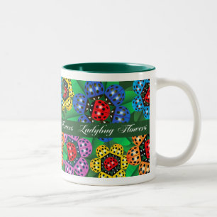 MARIENKÄFER-BLUMEN ZWEIFARBIGE TASSE