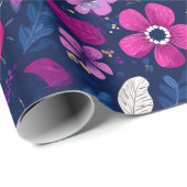 Marienkäfer Blumenmuster Geschenkpapier (Rolleneckpunkt)