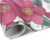 Marienkäfer Blumenmuster Geschenkpapier (Rolleneckpunkt)