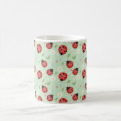 Marienkäfer-Blumenmuster Kaffeetasse (Mittel)