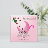 Marienkäfer-Buggy-Einladung Einladung (Stehend Vorderseite)