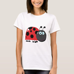 Marienkäfer-Cartoon-Charakter T-Shirt