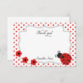 Marienkäfer danken Ihnen zu kardieren Dankeskarte (Vorne/Hinten)