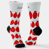 Marienkäfer-Design Socken (Gewinkelt)