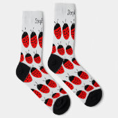 Marienkäfer-Design Socken (Rechts)