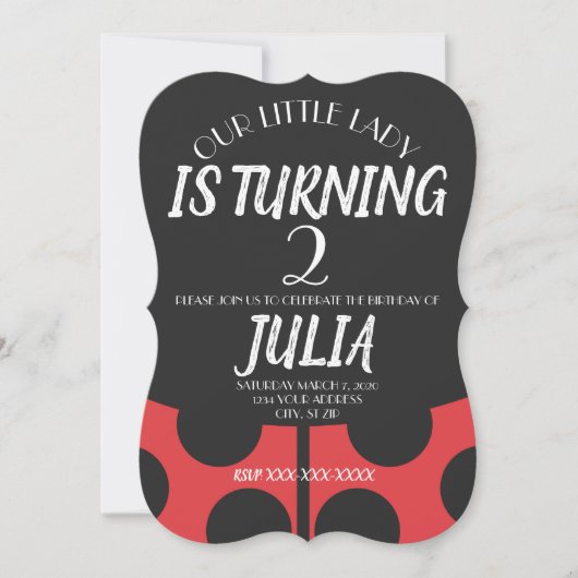 Marienkäfer-Einladungen Einladung (Vorderseite)