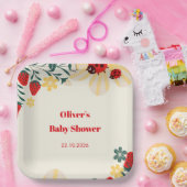 Marienkäfer & Erdbeere-Baby-Party Pappteller (Party)