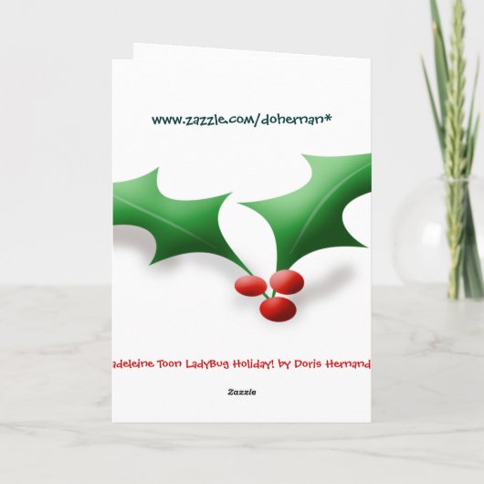 Marienkäfer-Feiertag Madeleines Toon! Karte (Rückseite)