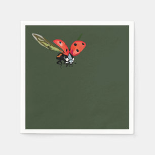 Marienkäfer-Fliege Serviette