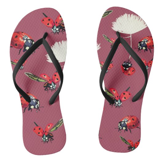 Marienkäfer Flip Flops Badesandalen (Fußbett)