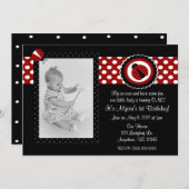 Marienkäfer-Foto-Geburtstag Inviation Einladung (Vorne/Hinten)