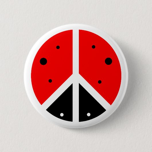 Marienkäfer-Friedensknopf Button (Vorderseite)