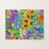 Marienkäfer-Garten-Puzzlespiel Puzzle (Horizontal)