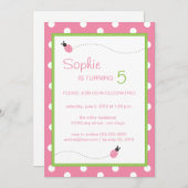 Marienkäfer-Geburtstag Einladung (Vorne/Hinten)